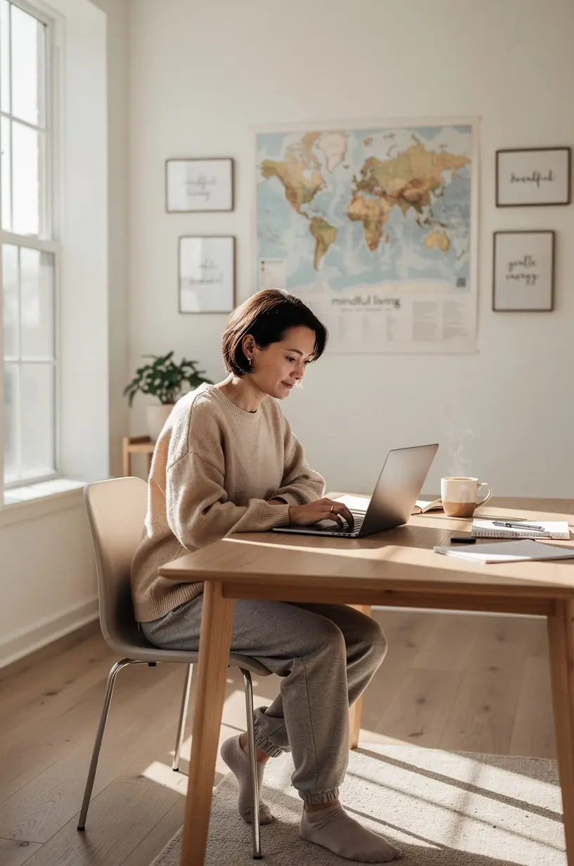 Arbatos ceremonijos akimirka, pabrėžianti sąmoningumą ir malonumą per kasdienius įpročius