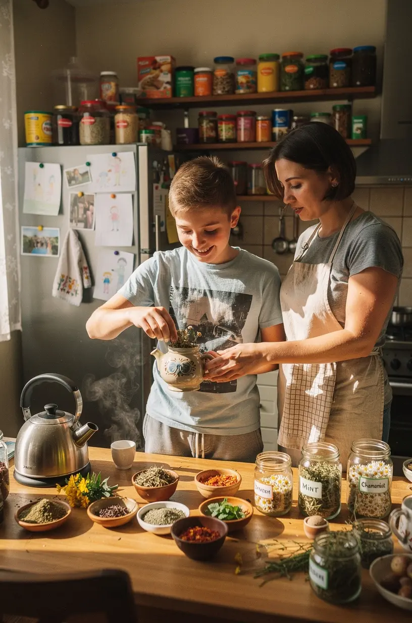 Žmogus užrašinėje fiksuojantis įžvalgas apie arbatos naudą ir kasdienio gyvenimo gerinimą