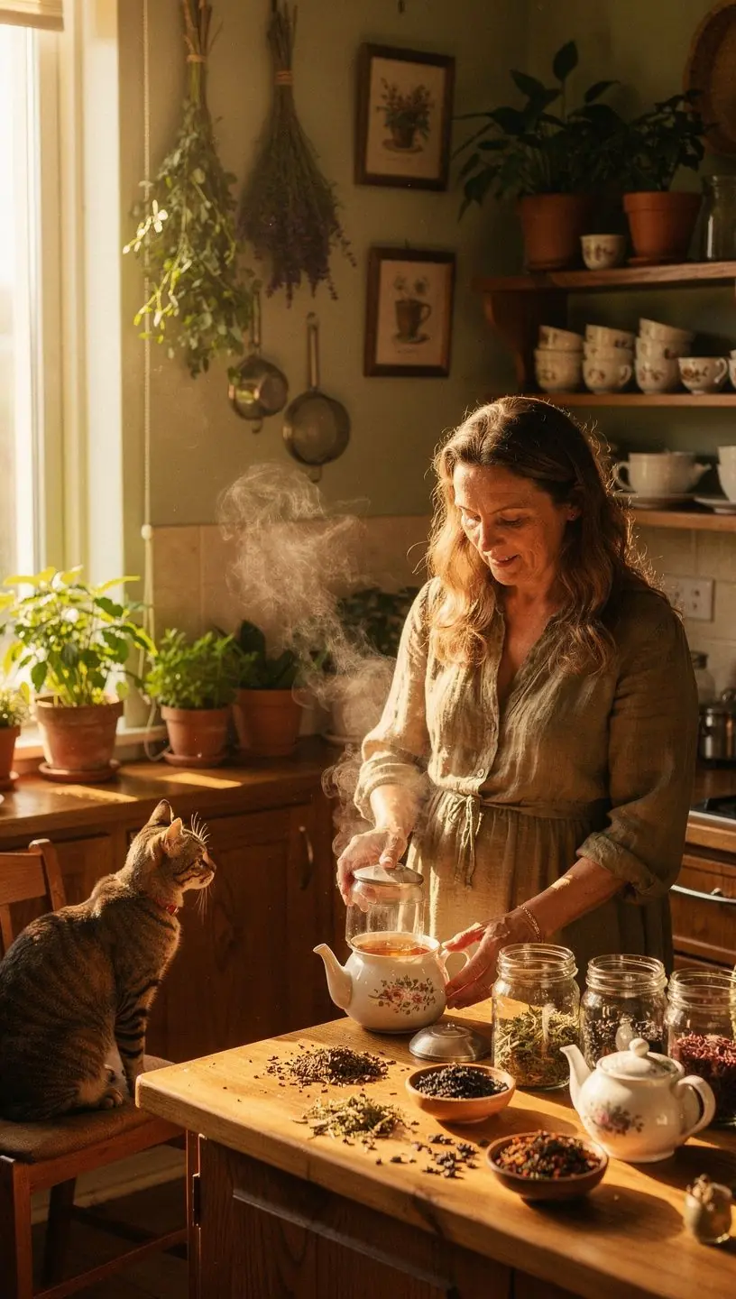 Vyras, besimėgaujantis arbatos gurkšniu darbo pertraukos metu, palaikantis sveiką energiją